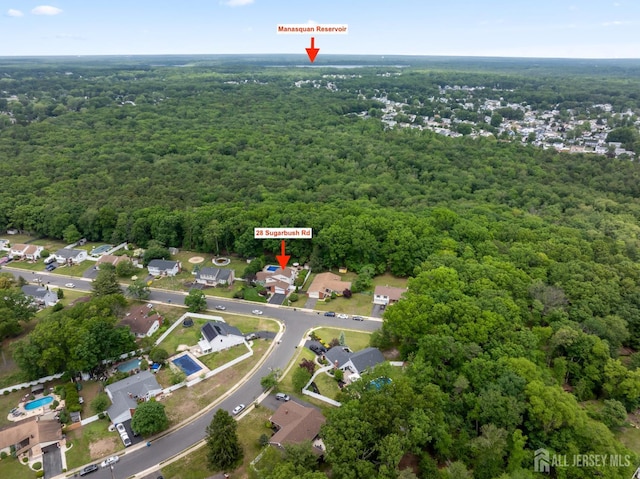 28 Sugarbush Rd, Howell, NJ 07731 - aerial view of property's location with a forest and nearby suburban area