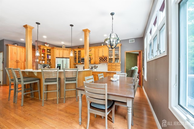 28 Sugarbush Rd, Howell, NJ 07731 - dining space featuring plenty of natural light, a chandelier, light wood finished floors, and recessed lighting