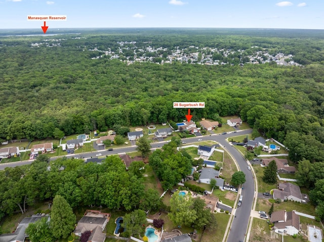28 Sugarbush Rd, Howell, NJ 07731 - aerial view of property's location with a forest and nearby suburban area