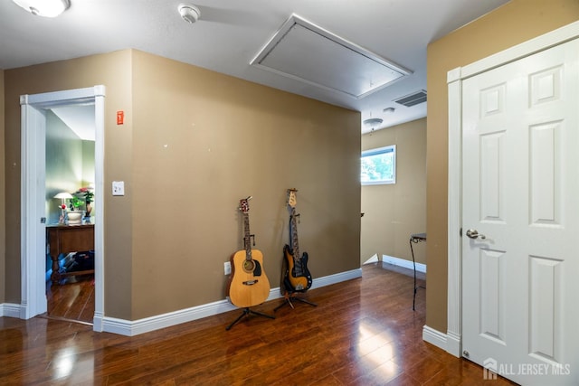 28 Sugarbush Rd, Howell, NJ 07731 - corridor with attic access and wood finished floors