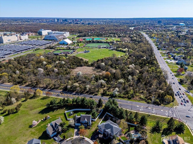 12 Carriage Dr, Piscataway, NJ 08854 - aerial overview of property's location with a tree filled landscape