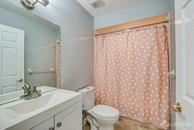 12 Carriage Dr, Piscataway, NJ 08854 - bathroom with toilet, vanity, curtained shower, and tile patterned floors