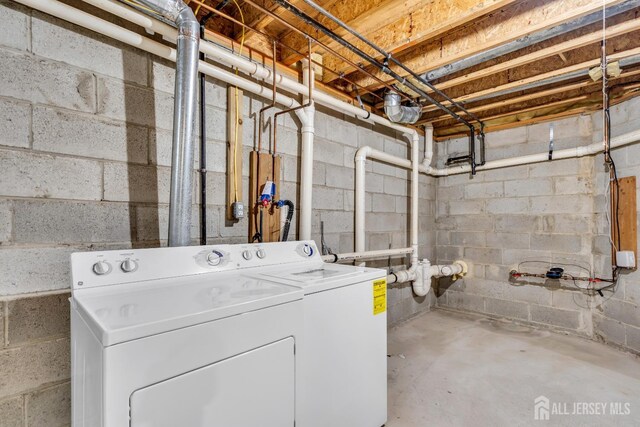 242 Hawthorne Rd, North Brunswick, NJ 08902 - laundry room featuring washing machine and clothes dryer