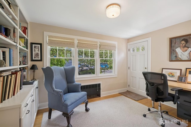 84 N Main St N, Cranbury, NJ 08512 - office space with radiator heating unit, healthy amount of natural light, and light wood-style floors