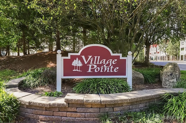 view of community sign