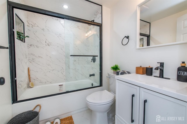 35 Evergreen Ave, Fords, NJ 08863 - bathroom with vanity, toilet, and enclosed tub / shower combo