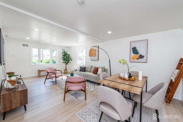 35 Evergreen Ave, Fords, NJ 08863 - living room featuring light wood-type flooring, baseboards, and recessed lighting