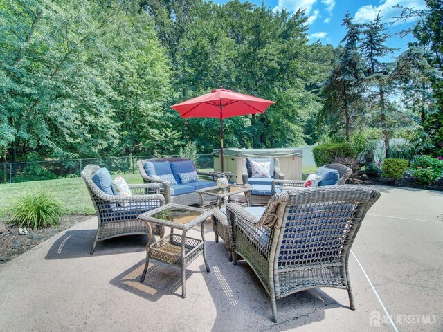 7 Willis Ct, East Brunswick, NJ 08816 - view of patio / terrace with an outdoor hangout area