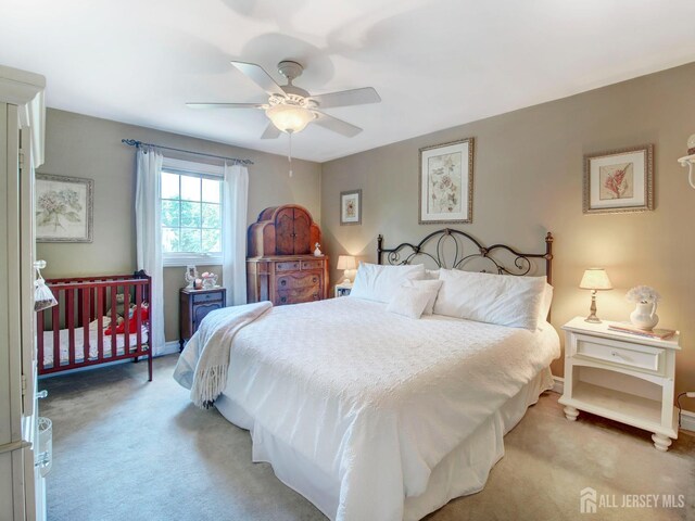 7 Willis Ct, East Brunswick, NJ 08816 - bedroom featuring light colored carpet and a ceiling fan