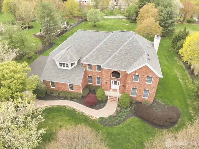 view from above of property