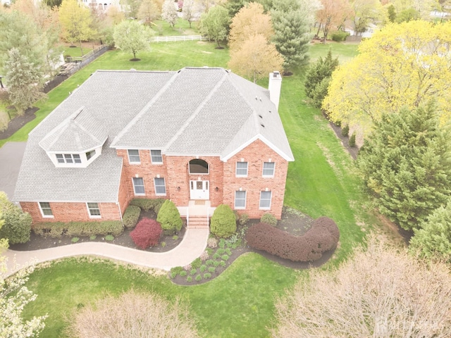 view from above of property