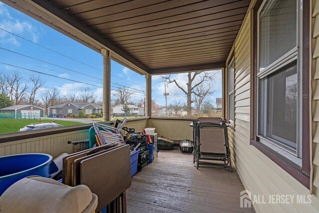 186 Brahma Ave, Bridgewater, NJ 08807 - wooden terrace with a residential view
