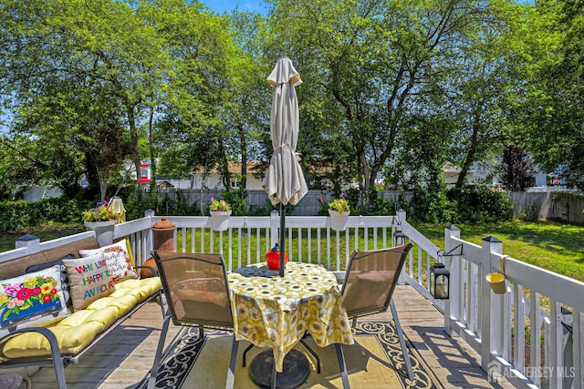 858 Burnt Tavern Rd, Brick, NJ 08724 - deck featuring a fenced backyard and an outdoor hangout area