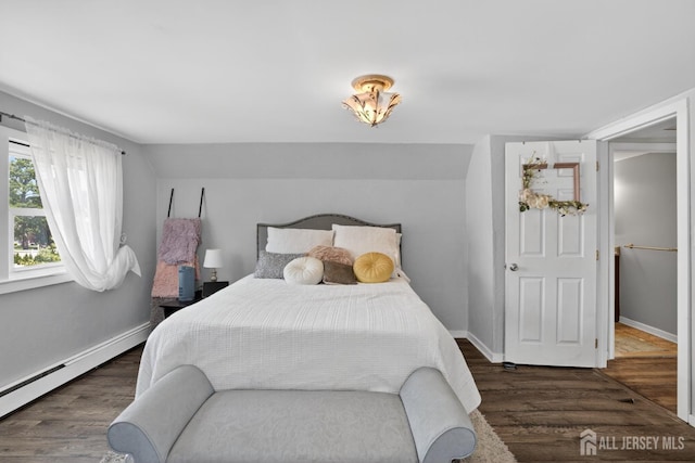 858 Burnt Tavern Rd, Brick, NJ 08724 - bedroom featuring baseboard heating and wood finished floors