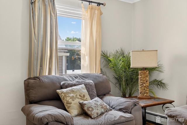 858 Burnt Tavern Rd, Brick, NJ 08724 - living area featuring a baseboard heating unit