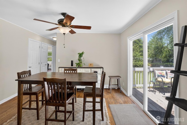 858 Burnt Tavern Rd, Brick, NJ 08724 - dining space featuring light wood finished floors and ceiling fan