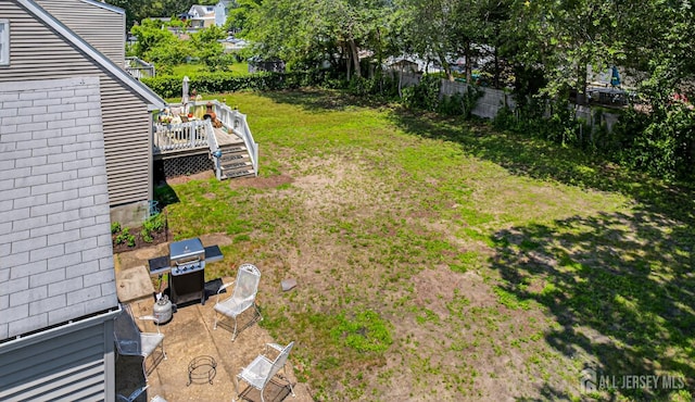 858 Burnt Tavern Rd, Brick, NJ 08724 - view of yard with a wooden deck