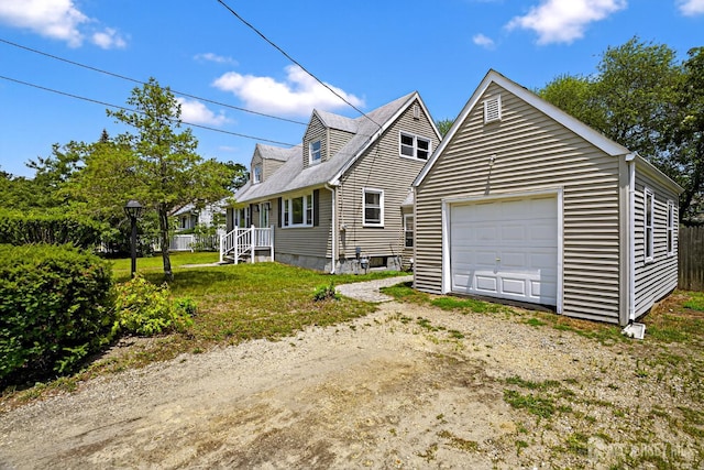 858 Burnt Tavern Rd, Brick, NJ 08724 - view of property exterior with a detached garage and dirt driveway