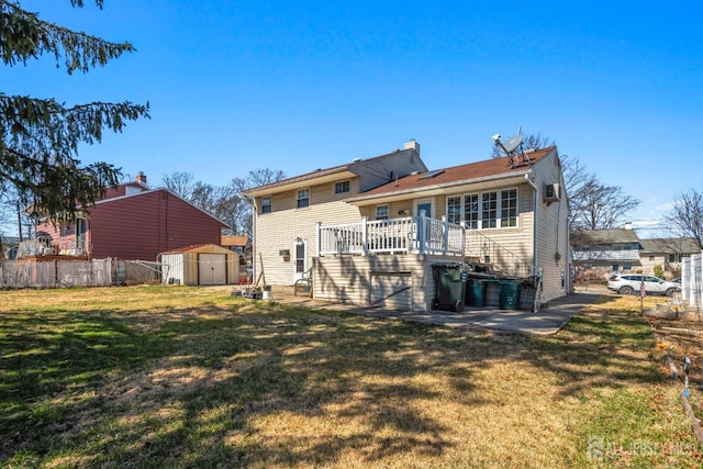 39 Webb Dr, Fords, NJ 08863 - back of house featuring a storage shed and a deck