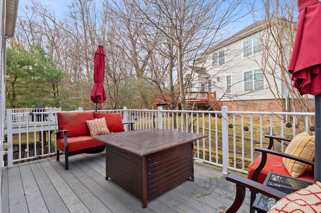 view of wooden deck