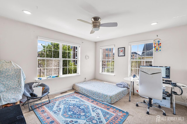 36 Andrews Way, Piscataway, NJ 08854 - office space featuring plenty of natural light, a ceiling fan, carpet floors, and recessed lighting