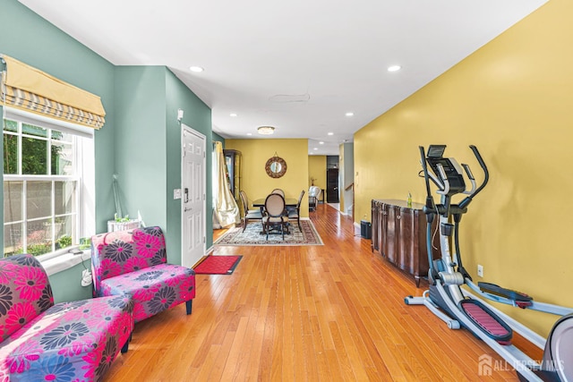 36 Andrews Way, Piscataway, NJ 08854 - exercise room featuring light wood-style floors and recessed lighting