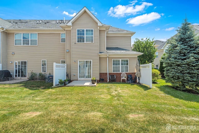 36 Andrews Way, Piscataway, NJ 08854 - rear view of property with a patio area and brick siding