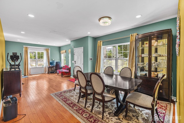 36 Andrews Way, Piscataway, NJ 08854 - dining space with light wood-style flooring and recessed lighting