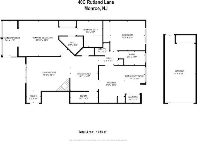 40 Rutland Ln Unit 40C, Monroe, NJ 08831 - floor plan / room layout