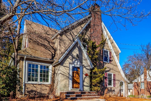 view of tudor-style house