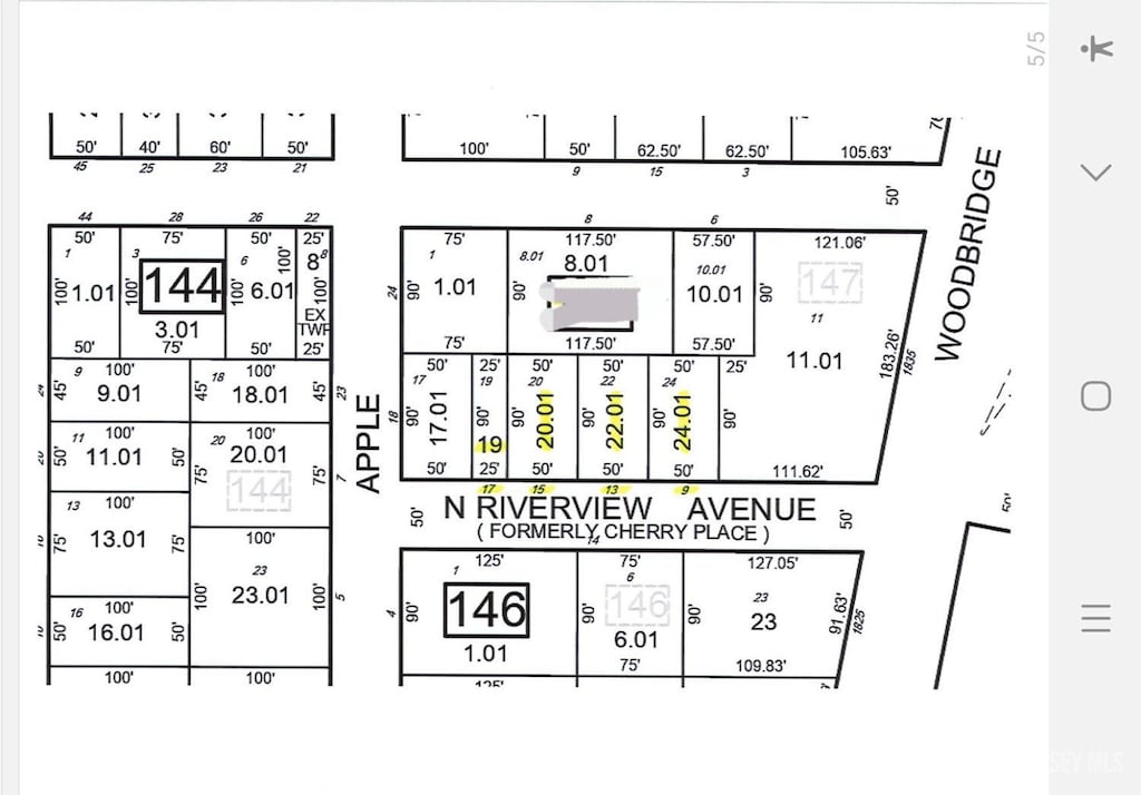 346 N Riverview Ave, Edison, NJ 08817 - map showing property parcels