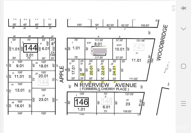 346 N Riverview Ave, Edison, NJ 08817 - map showing property parcels