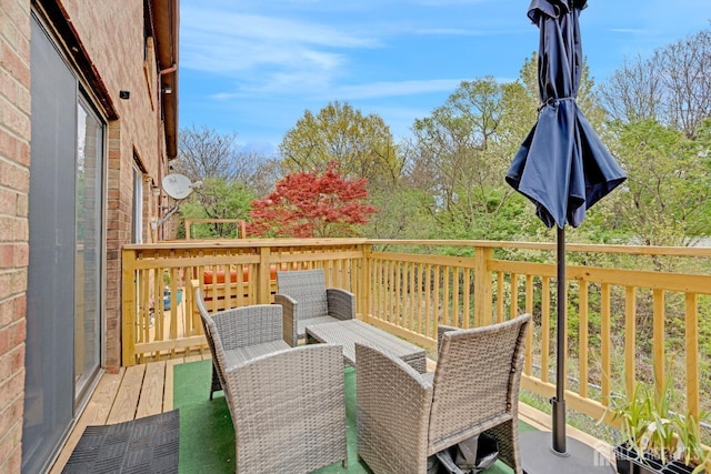 view of wooden terrace
