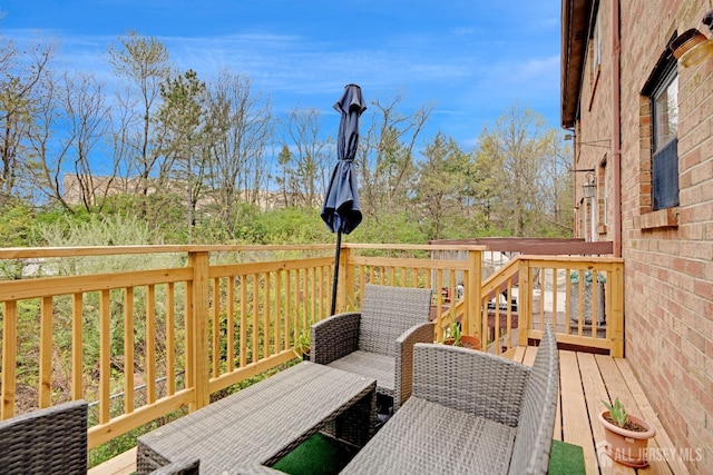 view of wooden terrace