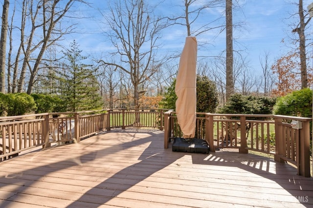 view of wooden deck