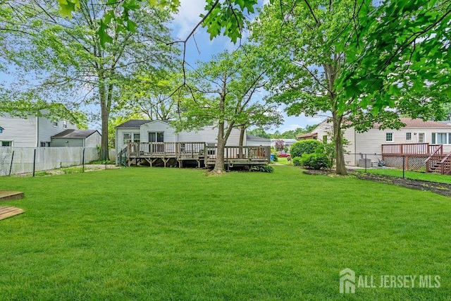 3 Topaz Ln, Iselin, NJ 08830 - fenced backyard with a deck