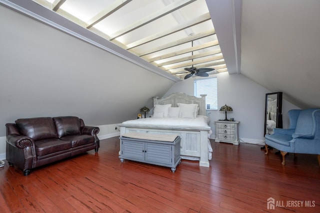 1156 Kline Pl, Rahway, NJ 07065 - bedroom featuring dark wood-type flooring and lofted ceiling