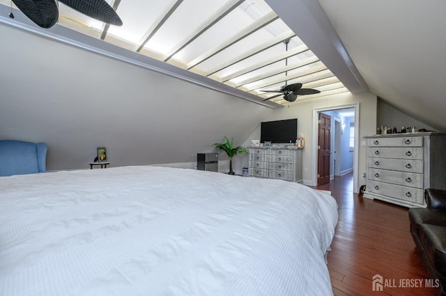 1156 Kline Pl, Rahway, NJ 07065 - bedroom featuring wood-type flooring and vaulted ceiling