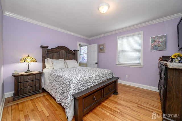 1156 Kline Pl, Rahway, NJ 07065 - bedroom featuring crown molding and light wood-style floors