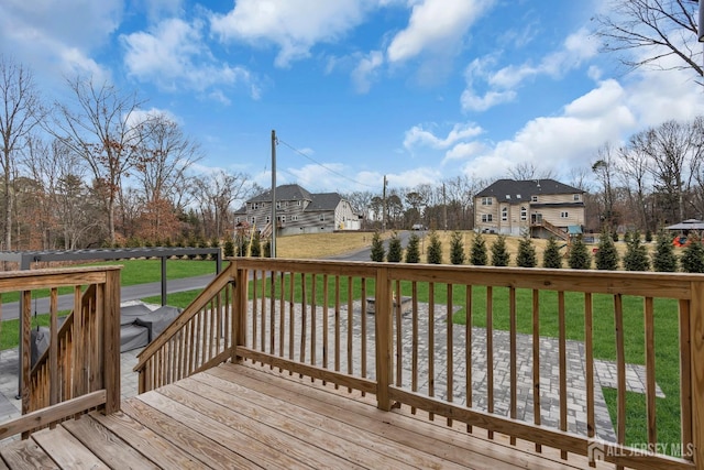 131-B Dutch Rd, East Brunswick, NJ 08816 - wooden terrace featuring a yard