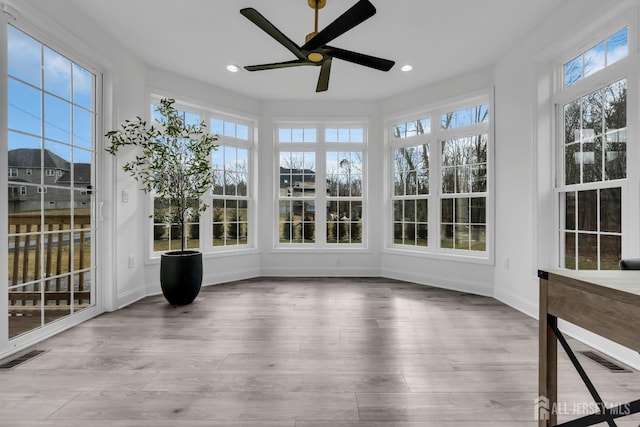 131-B Dutch Rd, East Brunswick, NJ 08816 - unfurnished sunroom with wood finished floors and recessed lighting