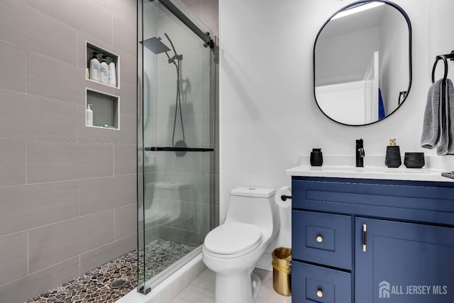 131-B Dutch Rd, East Brunswick, NJ 08816 - full bathroom with a shower stall, toilet, and vanity