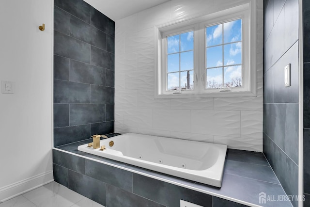131-B Dutch Rd, East Brunswick, NJ 08816 - full bathroom with a whirlpool tub and baseboards