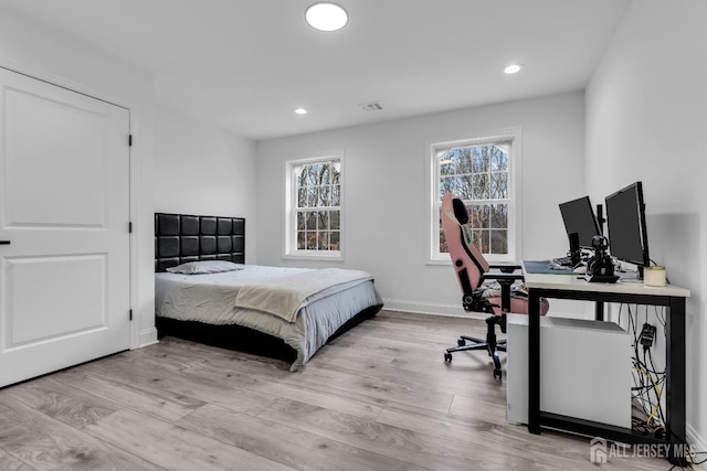 131-B Dutch Rd, East Brunswick, NJ 08816 - bedroom featuring wood finished floors, a desk, recessed lighting, and baseboards