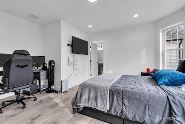 131-B Dutch Rd, East Brunswick, NJ 08816 - bedroom with light wood-style floors, recessed lighting, baseboards, and a desk