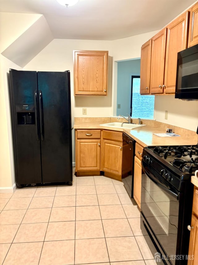 2102 Bayhead Dr Unit 2102, Sayreville, NJ 08859 - kitchen featuring black appliances, light countertops, and light tile patterned floors