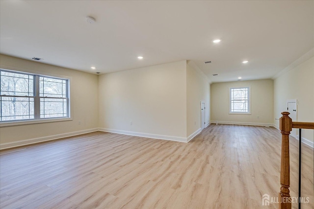 90 Hancock Rd, Piscataway, NJ 08854 - spare room with light wood finished floors, recessed lighting, and a smoke detector