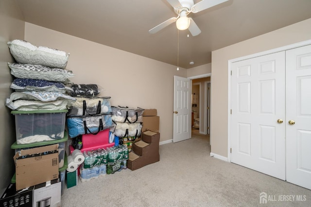 17 Duane St, Jamesburg, NJ 08831 - storage area with a ceiling fan