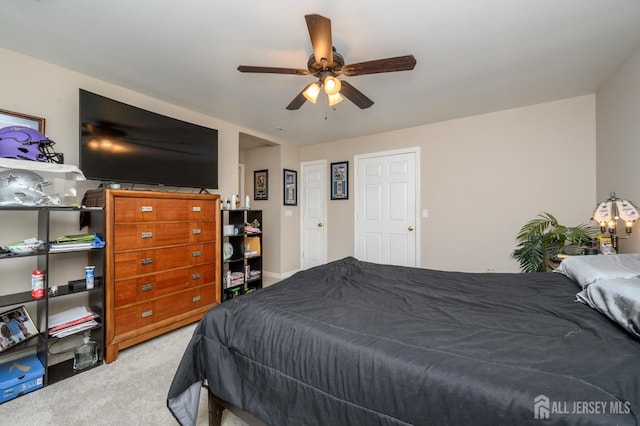 17 Duane St, Jamesburg, NJ 08831 - carpeted bedroom with a ceiling fan