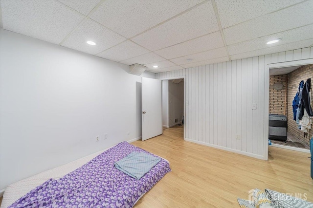 36 Henry St, Edison, NJ 08820 - bedroom with wood finished floors, recessed lighting, a drop ceiling, and a spacious closet